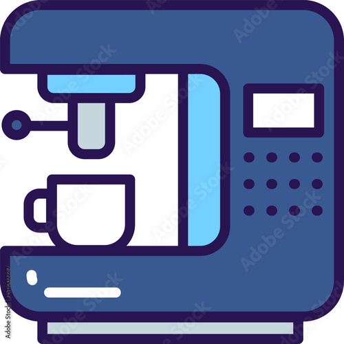 Coffee machine brewing a cup in a kitchen, providing a fresh start to the morning, symbolizing energy and productivity.