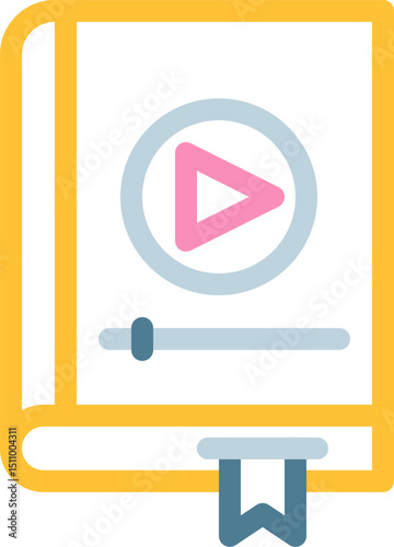digital book illustration on a white background  