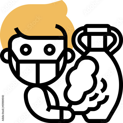 dusting  illustration on a white background   