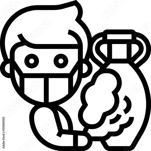 dusting illustration on a white background   