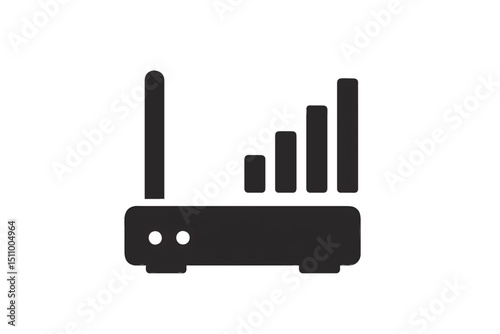 A bus stop sign icon isolated represents technology for communication access in a networking environment