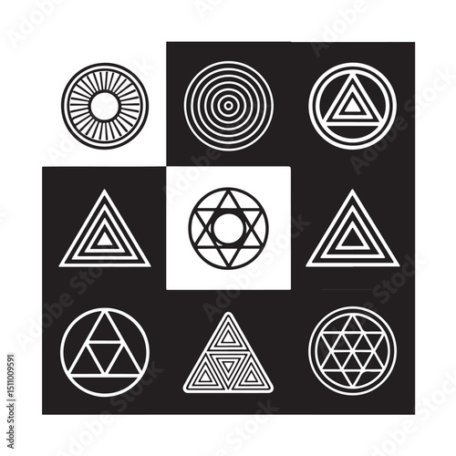 Abstract logos mega collection. Geometrical abstract logos