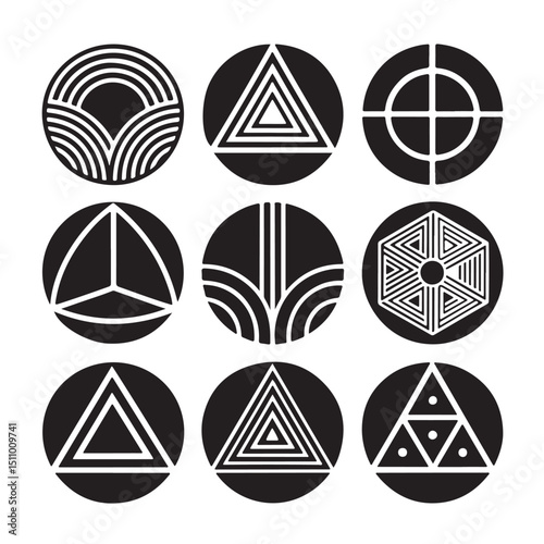 Abstract logos mega collection. Geometrical abstract logos