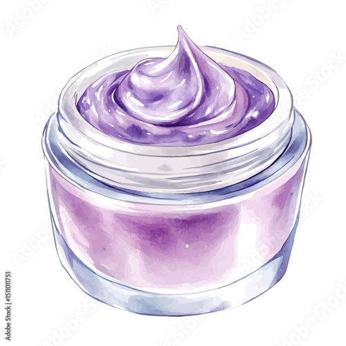 Hand Cream, watercolor clipart vector, high quality, isolated on a white background.