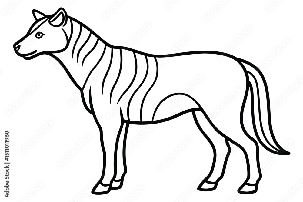 Fototapeta premium vector illustration of a horse
