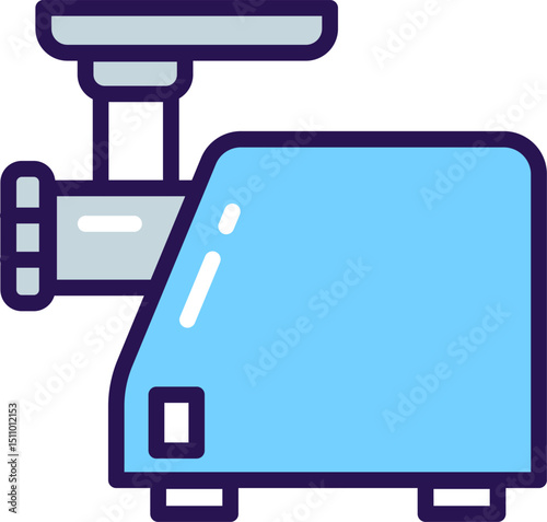 meat grinder illustration on a white background       