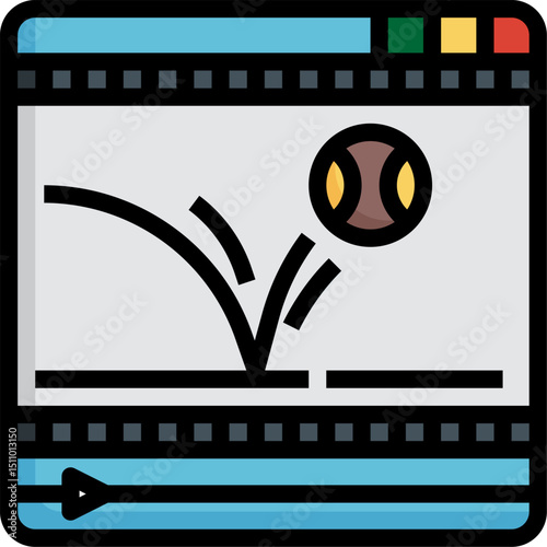 motion graphic illustration on a white background   