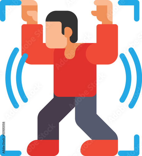 motion detector illustration on a white background    