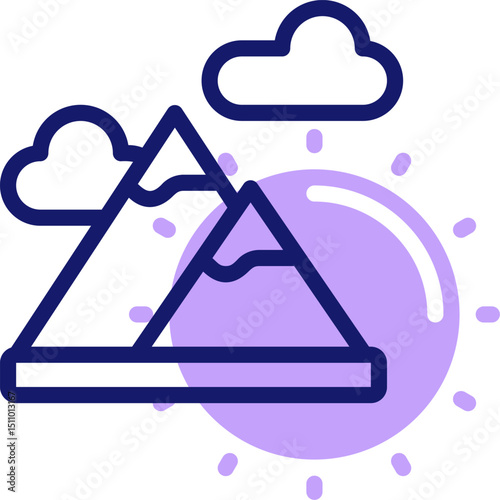 mountain illustration on a white background   