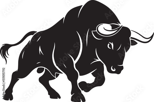 vector illustration of a bull