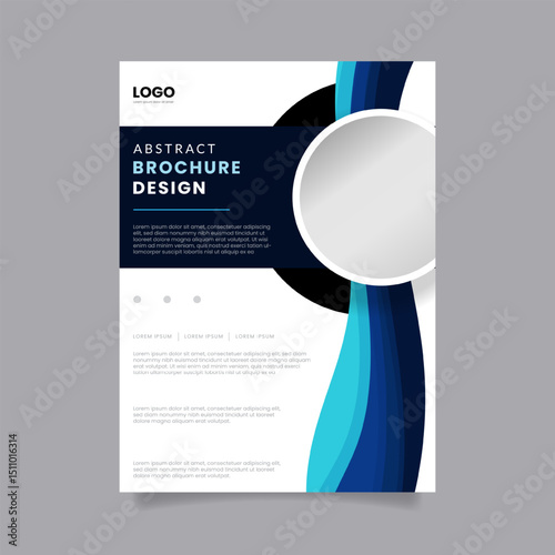 Brochure cover design layout for business stock illustration