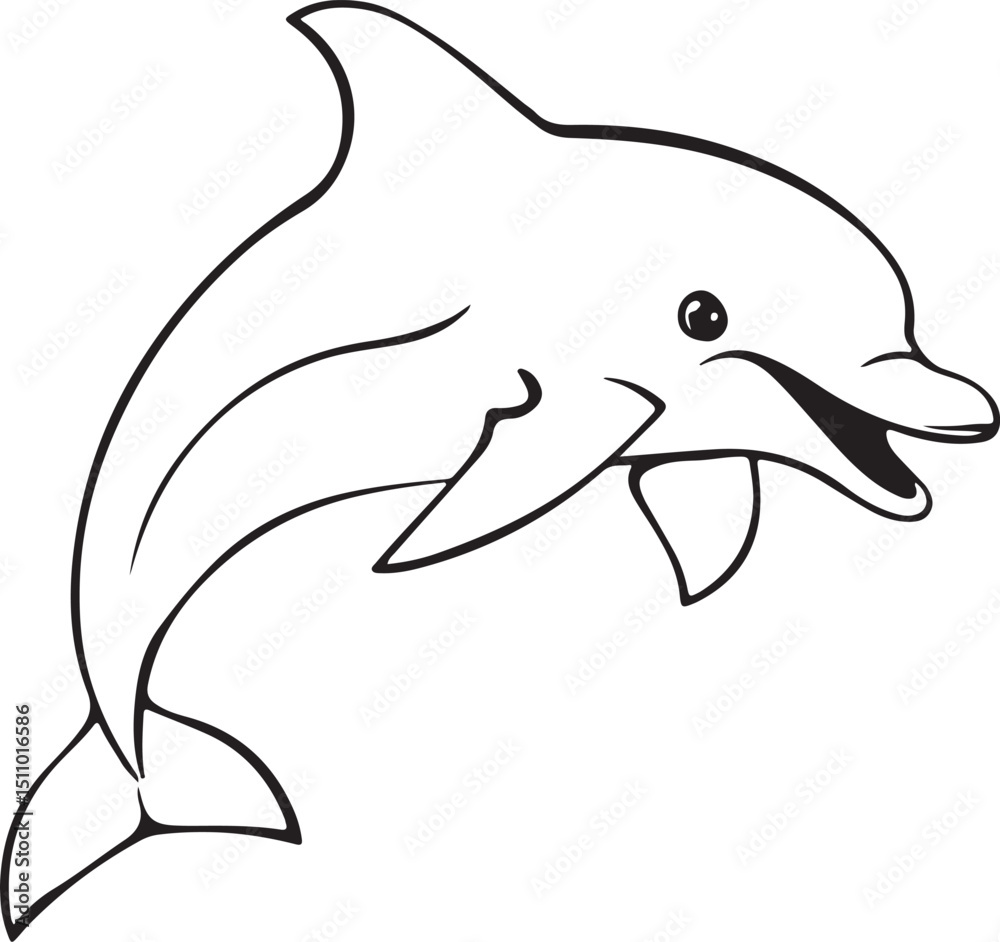 Fototapeta premium dolphin isolated on white