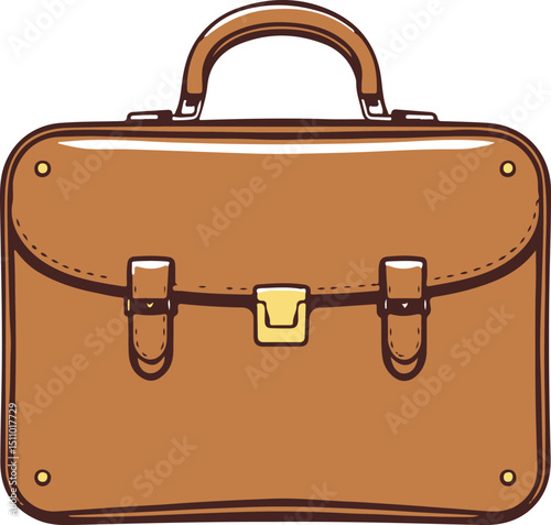 vintage suitcase isolated on white