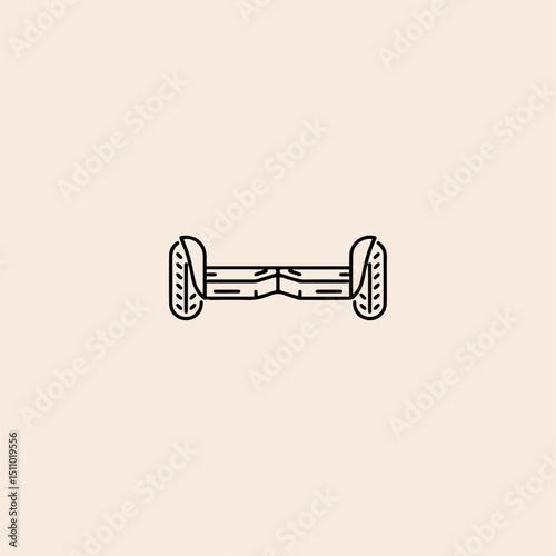 Hoverboard icon flat vector design.