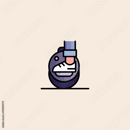Hoverboard icon flat vector design.