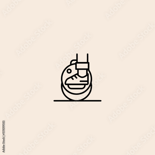Hoverboard icon flat vector design.
