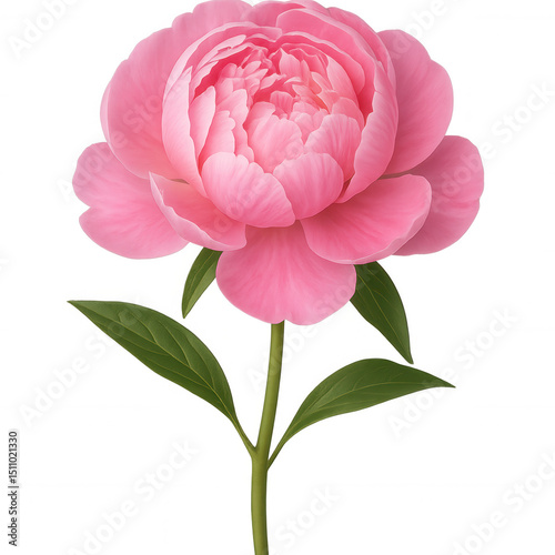 Blooming pink peony flower botanical garden photography natural light close-up view floral beauty