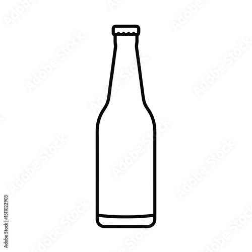 empty bottle isolated on white