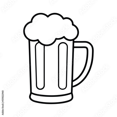 mug of beer with foam