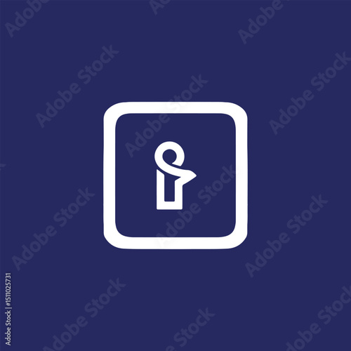 letters i and if text logo design vector