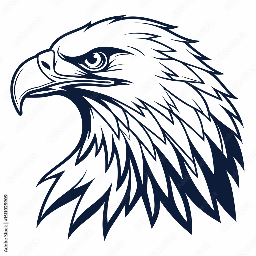 Fototapeta premium Eagle head vector illustration
