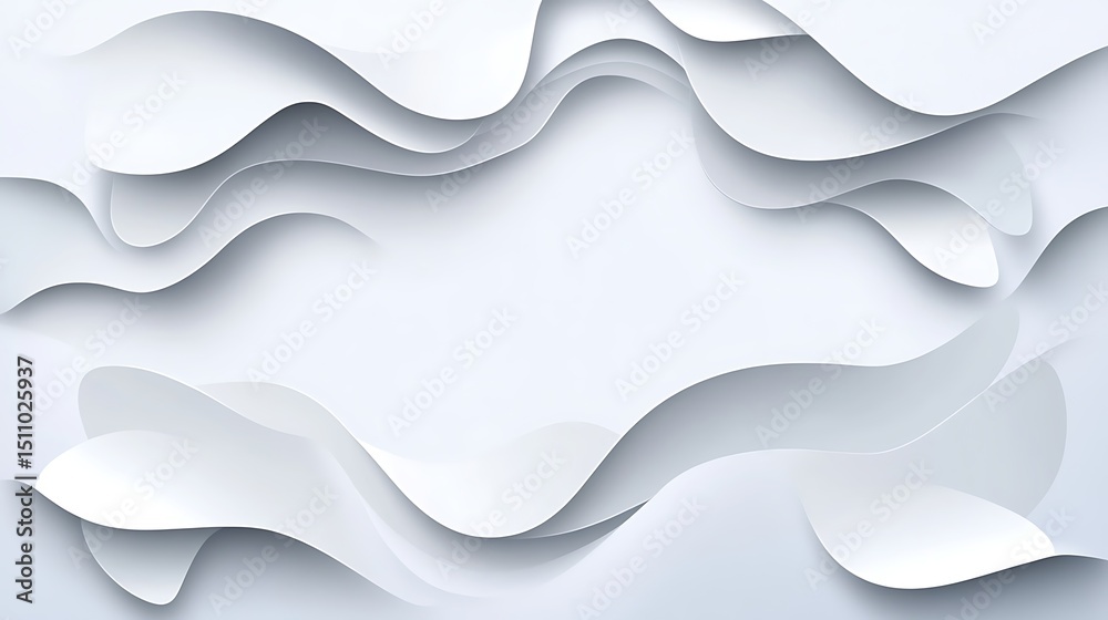 Obraz premium Abstract white paper layered design