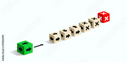 Wooden blocks with people icons and spotlight representing leadership hiring and talent recognition