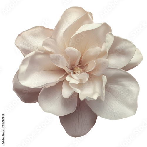Fragrant white Gardenia flower isolated on white background