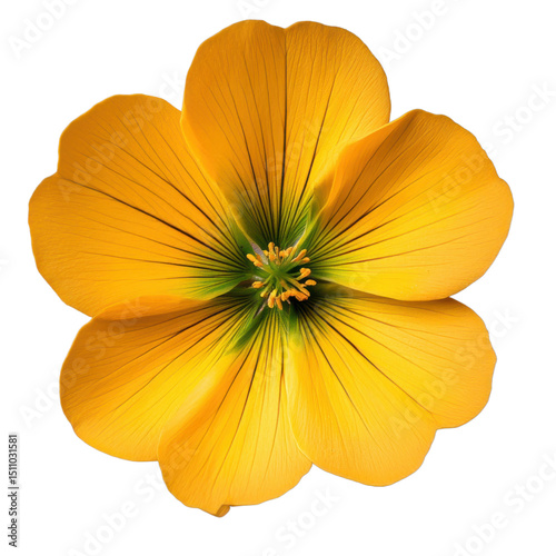 Yellow Alder flower isolated on white background