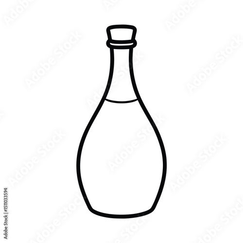 glass bottle isolated on white
