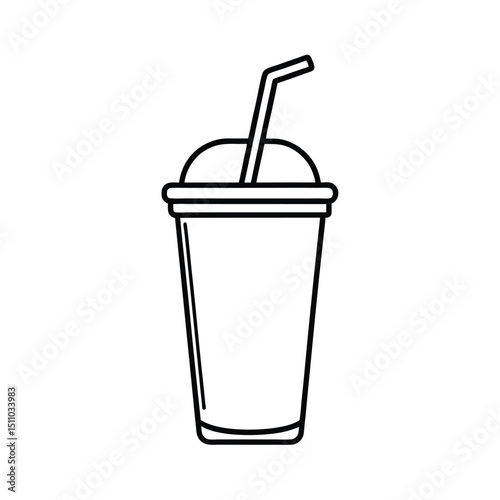 vector illustration of a glass of cola