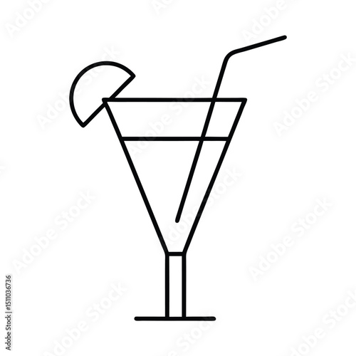 glass of cocktail with ice