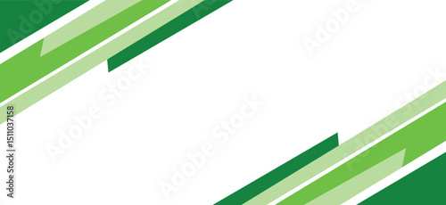 Modern green business wave banner background	