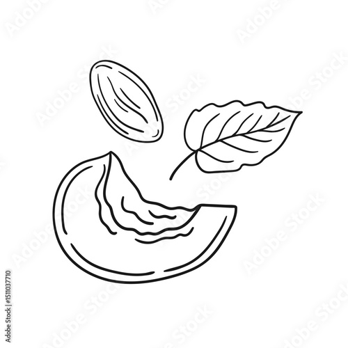 Illustration in hand draw style. Icon, sign, sticker, pin, logo