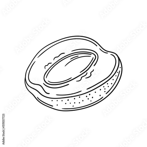 Illustration in hand draw style. Icon, sign, sticker, pin, logo