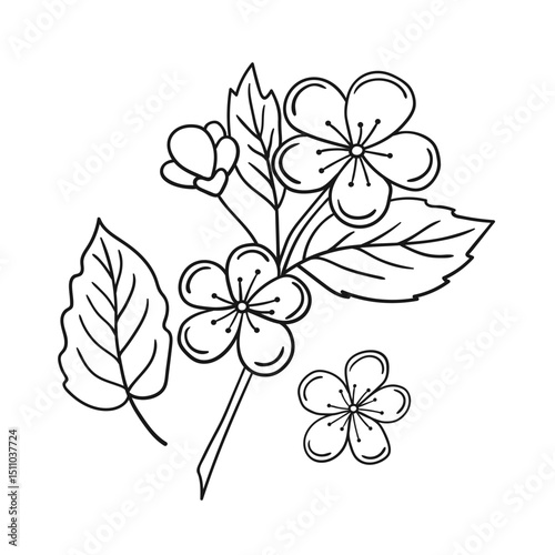 Illustration in hand draw style. Icon, sign, sticker, pin, logo