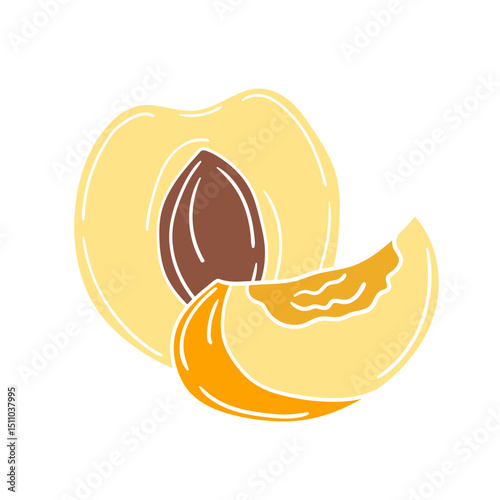 Illustration in hand draw style. Icon, sign, sticker, pin, logo