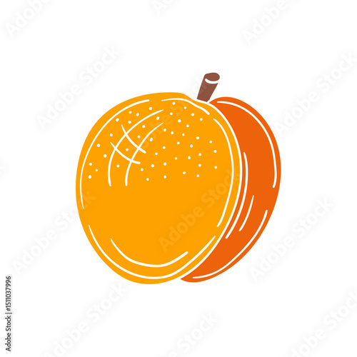 Illustration in hand draw style. Icon, sign, sticker, pin, logo