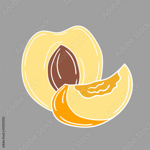 Illustration in hand draw style. Icon, sign, sticker, pin, logo
