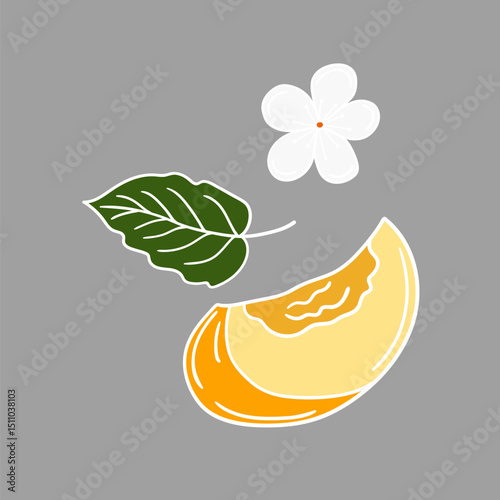 Illustration in hand draw style. Icon, sign, sticker, pin, logo