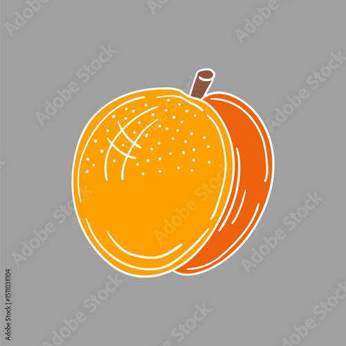 Illustration in hand draw style. Icon, sign, sticker, pin, logo