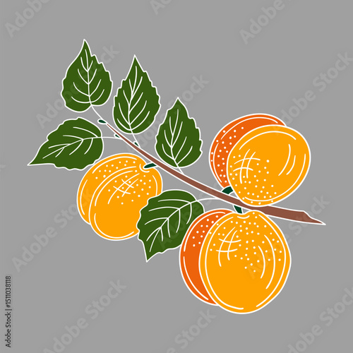 Illustration in hand draw style. Icon, sign, sticker, pin, logo