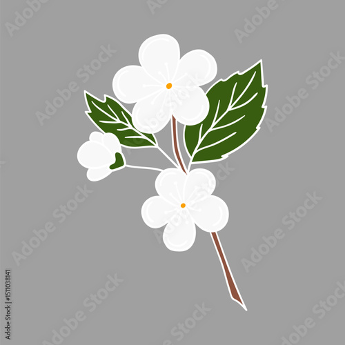 Illustration in hand draw style. Icon, sign, sticker, pin, logo