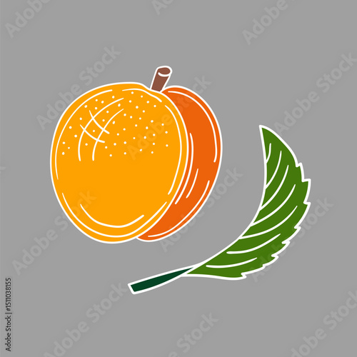 Illustration in hand draw style. Icon, sign, sticker, pin, logo