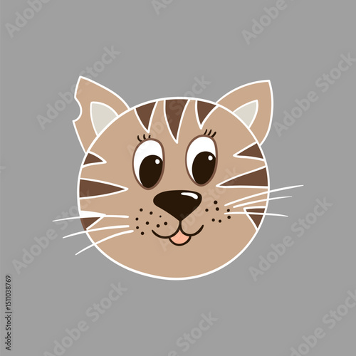 Illustration in hand draw style. Icon, sign, sticker, pin, logo