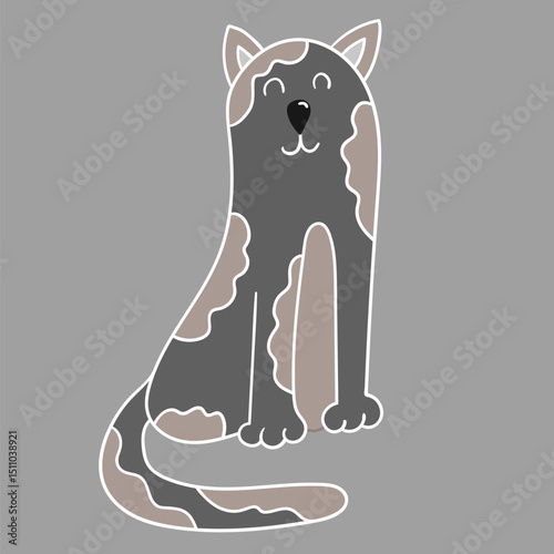 Illustration in hand draw style. Icon, sign, sticker, pin, logo