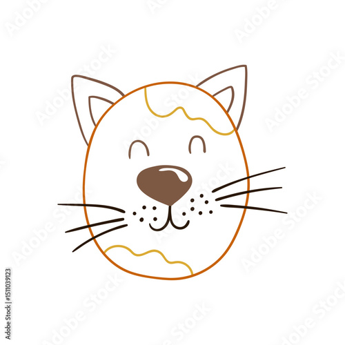 Illustration in hand draw style. Icon, sign, sticker, pin, logo