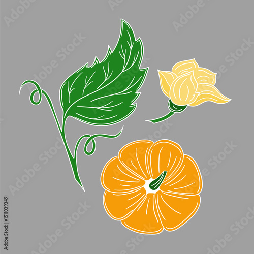 Illustration in hand draw style. Icon, sign, sticker, pin, logo