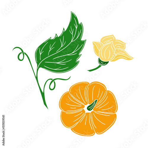 Illustration in hand draw style. Icon, sign, sticker, pin, logo