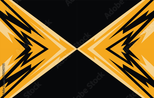 Abstract background with jagged gradient spikes pattern and with some copy space area